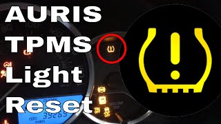 Toyota Auris TPMS Reset Tyre Pressure Light Reset [upl. by Ilise]