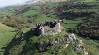 7 Great Castles in Wales  Amazing Aerials [upl. by Anaj]