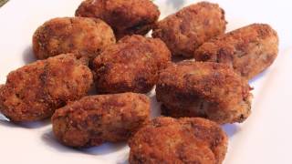 Italian Rice Croquettes  Arancini  Rice Balls Recipe [upl. by Ahseital]