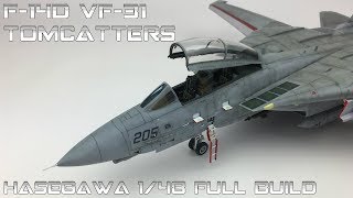 FULL VIDEO BUILD Hasegawa 148 F14 VF 31 Tomcatters [upl. by Morganstein]