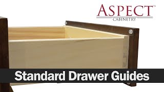 How to Adjust Your Cabinet Drawers on Standard Guides Aspect Cabinetry [upl. by Shanney]