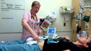 How to use a bladder scanner Verathon BladderScan BVI 9400 [upl. by Lolande]