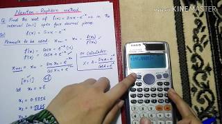 Newton Raphson method by using CASIO fx99IES PLUS calculator in UrduHindi [upl. by Eniamaj]