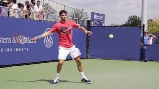 Grigor Dimitrov Ultimate Slow Motion Compilation  Forehand  Backhand  Serve  2013 Cincinnati O [upl. by Burkle]