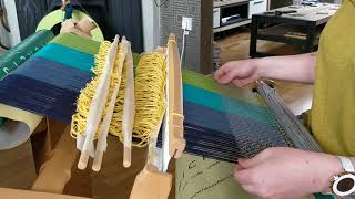 4shaft weaving on a rigid heddle loom [upl. by Dougald445]