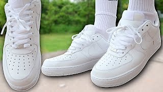 How To Lace Nike Air Force 1s 4 Ways w ON FEET  Featuring AF1 Lows THE BEST WAY [upl. by Ayahsey]