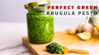 Easy Arugula Pesto Recipe Secret to Bright Green Pesto [upl. by Legnaesoj]