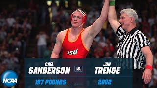 Cael Sanderson vs Jon Trenge 2002 NCAA title match 197 lb [upl. by Ahseym]