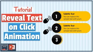 How to Reveal Text on Click with PowerPoint Animation [upl. by Manbahs248]