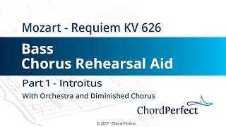 Mozarts Requiem Part 1  Introitus  Bass Chorus Rehearsal Aid [upl. by Fatsug700]