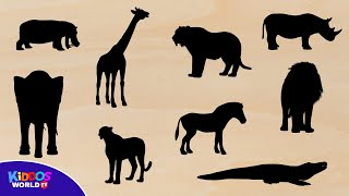 Learn Wild Animal Names and Animal Videos for Kids  Safari Animal Puzzle [upl. by Strohbehn]