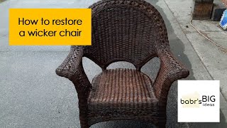 wicker chair restoration [upl. by Adlig843]