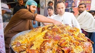 Street Food in Peshawar  GOLDEN PULAO Mountain  Charsi Tikka Kabab  Pakistani Street Food Tour [upl. by Ynot]