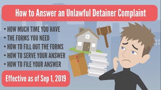 How to Answer an Unlawful Detainer Complaint [upl. by Samtsirhc]