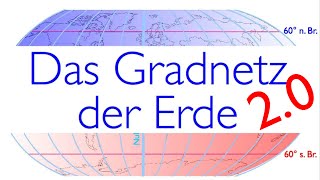 Das Gradnetz der Erde und die Koordinaten 20 [upl. by Ahtabat]