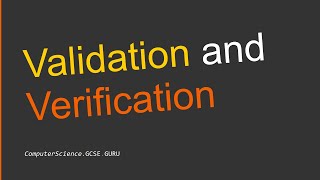 Validation and Verification Explained [upl. by Yelsnik]