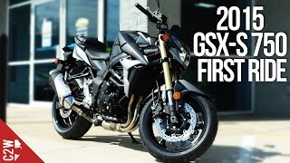 2015 Suzuki GSXS750  GSR 750  First Ride [upl. by Ev]