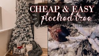 HOW TO PERMANENTLY FLOCK YOUR OWN TREE  DIY FLOCKED TREE  CHRISTMAS 2019 [upl. by Ahsiam]