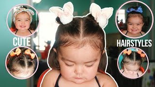 Cute and Easy Toddler Hairstyles  6 hairstyles [upl. by Nerraf993]