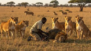 He Freed a Lion from Barbed Wire What the Lions Do Next Will Leave You Speechless [upl. by Annavoj]