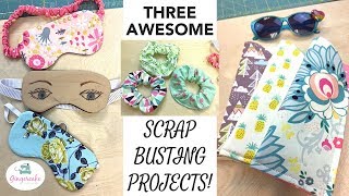 THREE fun and easy projects using Fabric Scraps [upl. by Meuse]