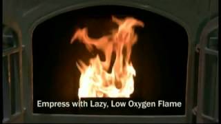 Pellet Stove Flame Characteristics Enviro Empress [upl. by Dianemarie]