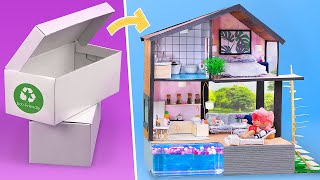 DIY Miniatuur Poppenhuis in een Schoenendoos [upl. by Lletram]