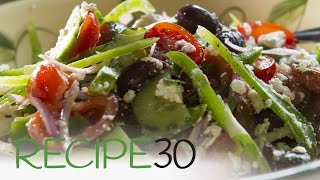 MEDITERRANEAN GREEK SALAD  By RECIPE30com [upl. by Einnaffit]