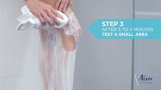 How to use Nair Sensitive Hair Removal Shower Cream  Nair Australia [upl. by Llenahc]