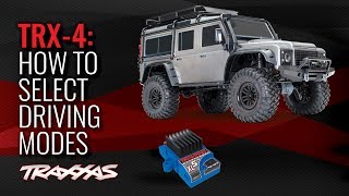 How to Select Driving Modes  Traxxas TRX4 [upl. by Kroy171]