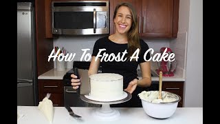 How To Frost A Cake  A Beginners Guide  CHELSWEETS [upl. by Amarillis]