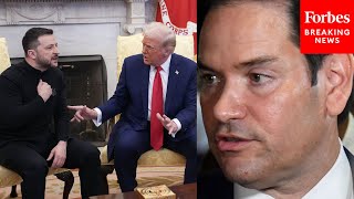 You Dont See All The Things That Led Up To This Rubio Defends Trump After Clash With Zelensky [upl. by Marijane]