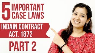 5 Important Cases of Indian Contract Act 1872  Part 2 [upl. by Atnoid775]