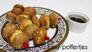 EASY POFFERTJES  Mini cake How to make Easy poffertjes by FoodTech [upl. by Parrie]