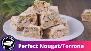 Finally I found how to make Perfect Nougat this Italian Torrone Recipe is great for Holiday sweet [upl. by Yleik]