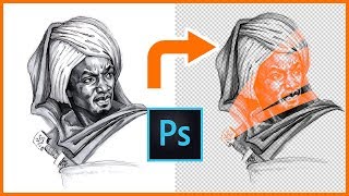 How to Extract Pencil Sketches and Line Art  Photoshop CC 2018 [upl. by Asit895]