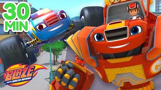 Blaze amp AJ Axle City Rescues amp Adventures  30 Minute Compilation  Blaze and the Monster Machines [upl. by Eaver]