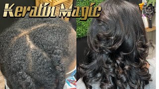 Keratin Treatment on 4 Type hair [upl. by Ralip]