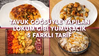 Tavuk Göğsüyle Yapılan Lokum Gibi Yumuşacık 5 Farklı Tarif Seç Beğen  Yemekcom [upl. by Frere80]