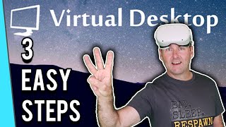 Virtual Desktop in 3 EASY Steps Play ALL PC VR on Quest 2 [upl. by Ikceb278]