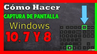 Como Tomar Captura de Pantalla en Computadora ✅ Windows 10 Windows 7 y 8 [upl. by Aneret]