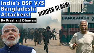 Sudden Clash at India Bangladesh Border  Indias BSF vs Bangladeshi Attackers [upl. by Roi]