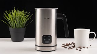 Review of BIZEWO Milk Frother and Steamer  Is It Worth Getting [upl. by Forcier116]