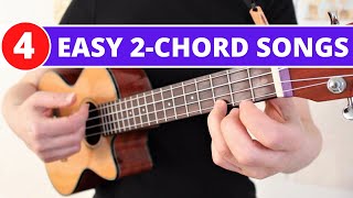 Easy 2 Chord Songs Beginner Ukulele Tutorial [upl. by Tterab]