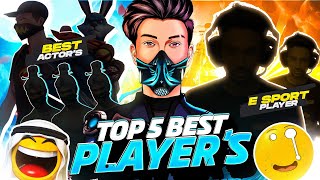 TOP 5 BEST FREE FIRE PLAYERS  SKYLORD [upl. by Hump]