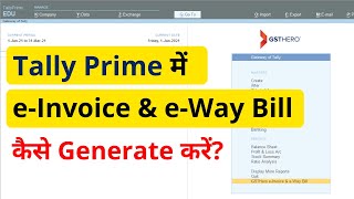 E Invoice In Tally Prime  e Way Bill in Tally  Step by Step Process [upl. by Senior]