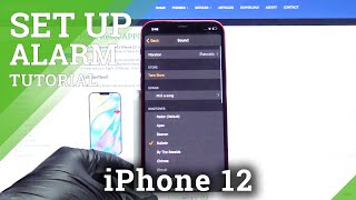 How to Set Up Alarm Clock in iPhone 12 – Alarm Settings [upl. by Llerryt454]