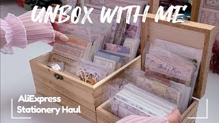 ASMR Unboxing  Huge AliExpress Stationery Haul Part 8 [upl. by Atoiyanap]