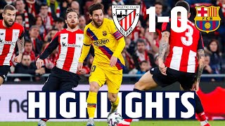 HIGHLIGHTS  Athletic de Bilbao 1  FC Barcelona 0 [upl. by Meghann]