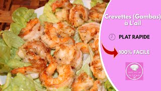 Recette Crevettes Gambas A LAil Facile Et Rapide [upl. by Gabbey]